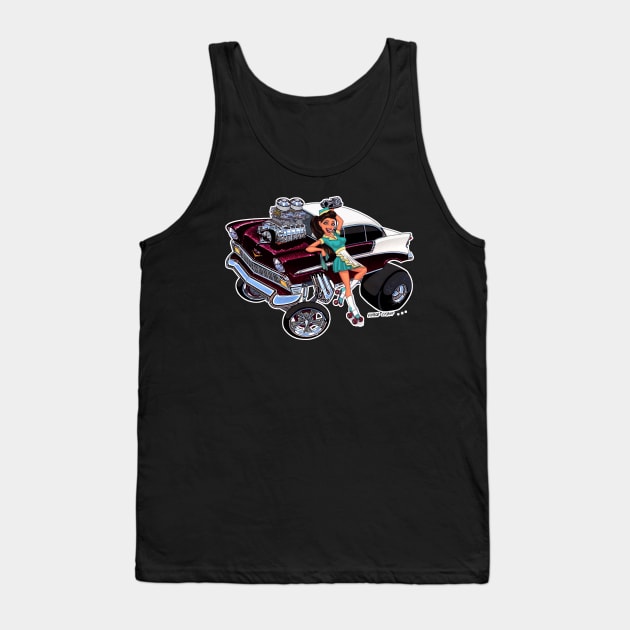 FAST FOOD 1956 chevy GASSER Tank Top by vincecrain